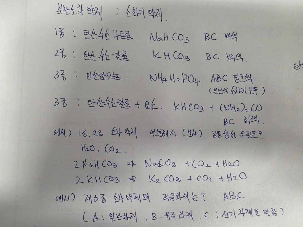 이산화탄소 소화농도 계산 중요식